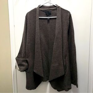 500 Maison Cinqcent open wool waterfall cardigan size 12